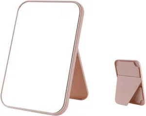 Desktop Vanity Mirror Household Makeup Mirror Desktop Foldable Standing High-Definition Makeup Mirror Portable Square Makeup Mirror Suitable for Travel, Makeup, Office