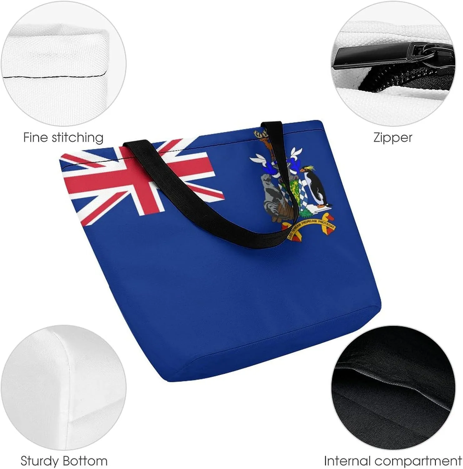 Djibouti Flag Women's Large Tote Handbag with Zipper for Work and Travel Convenience