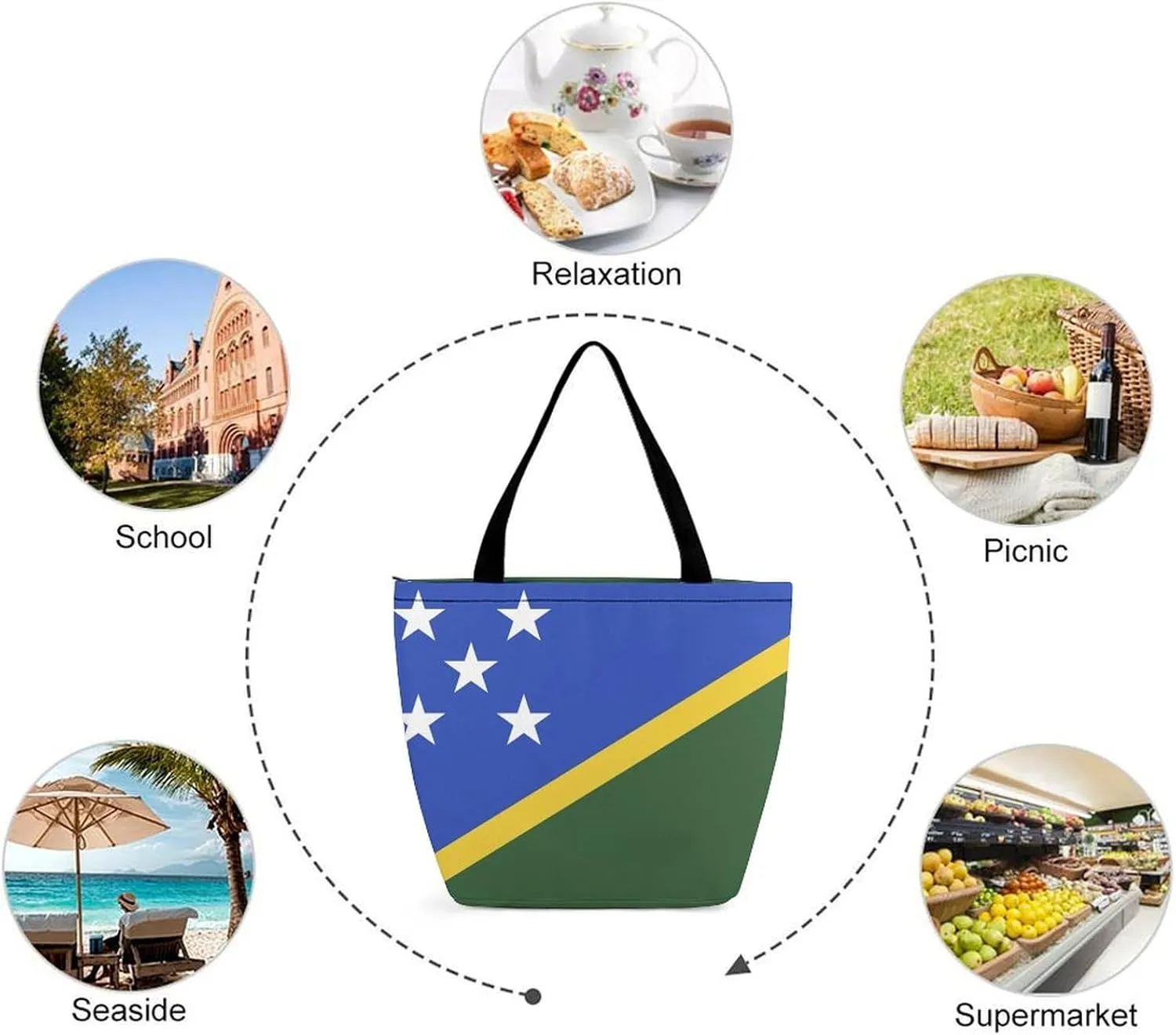 Djibouti Flag Women's Large Tote Handbag with Zipper for Work and Travel Convenience