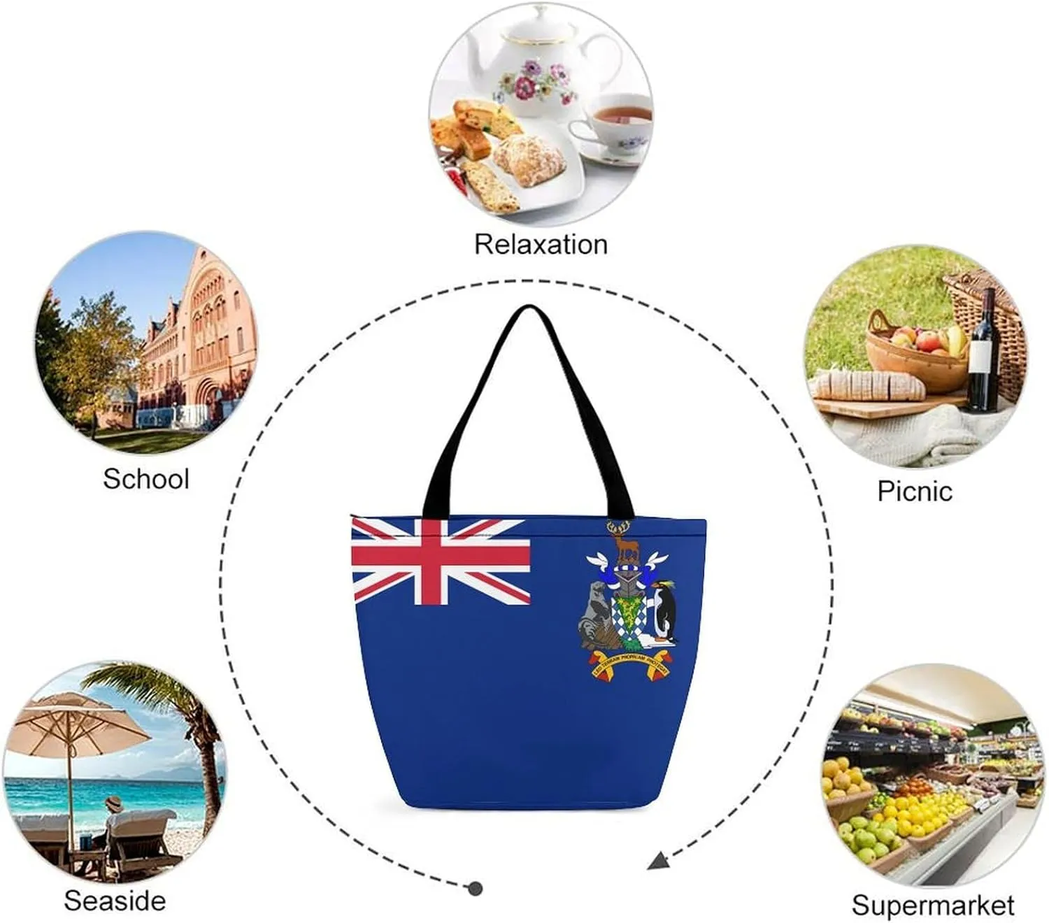 Djibouti Flag Women's Large Tote Handbag with Zipper for Work and Travel Convenience