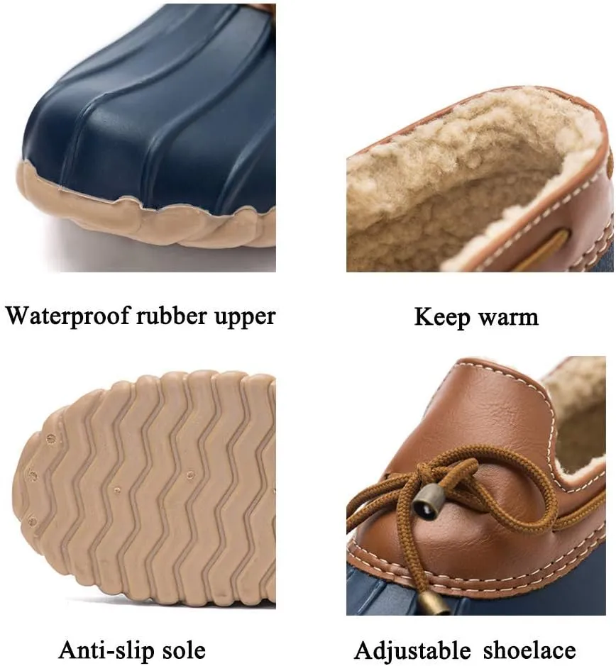 DKSUKO Snow Women's Waterpoof Loafer Shoes Slip On Flat Duck Shoe