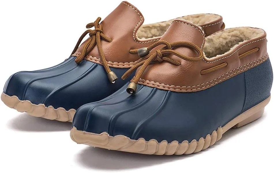 DKSUKO Snow Women's Waterpoof Loafer Shoes Slip On Flat Duck Shoe