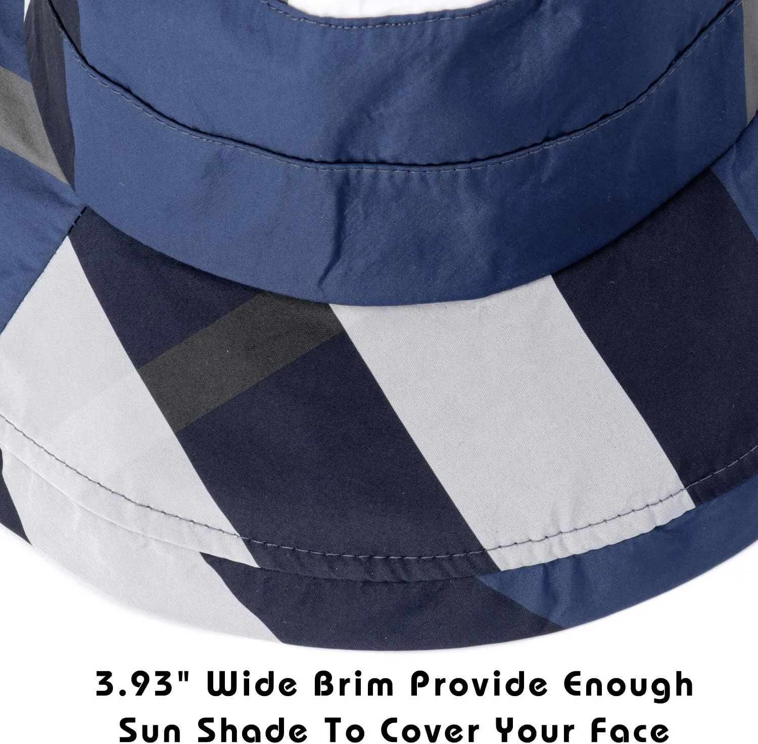 DOCILA Stylish Bucket Hats for Women Foldable Outdoor Plaid Fisherman Sun/Rain Cap with Chin Strap