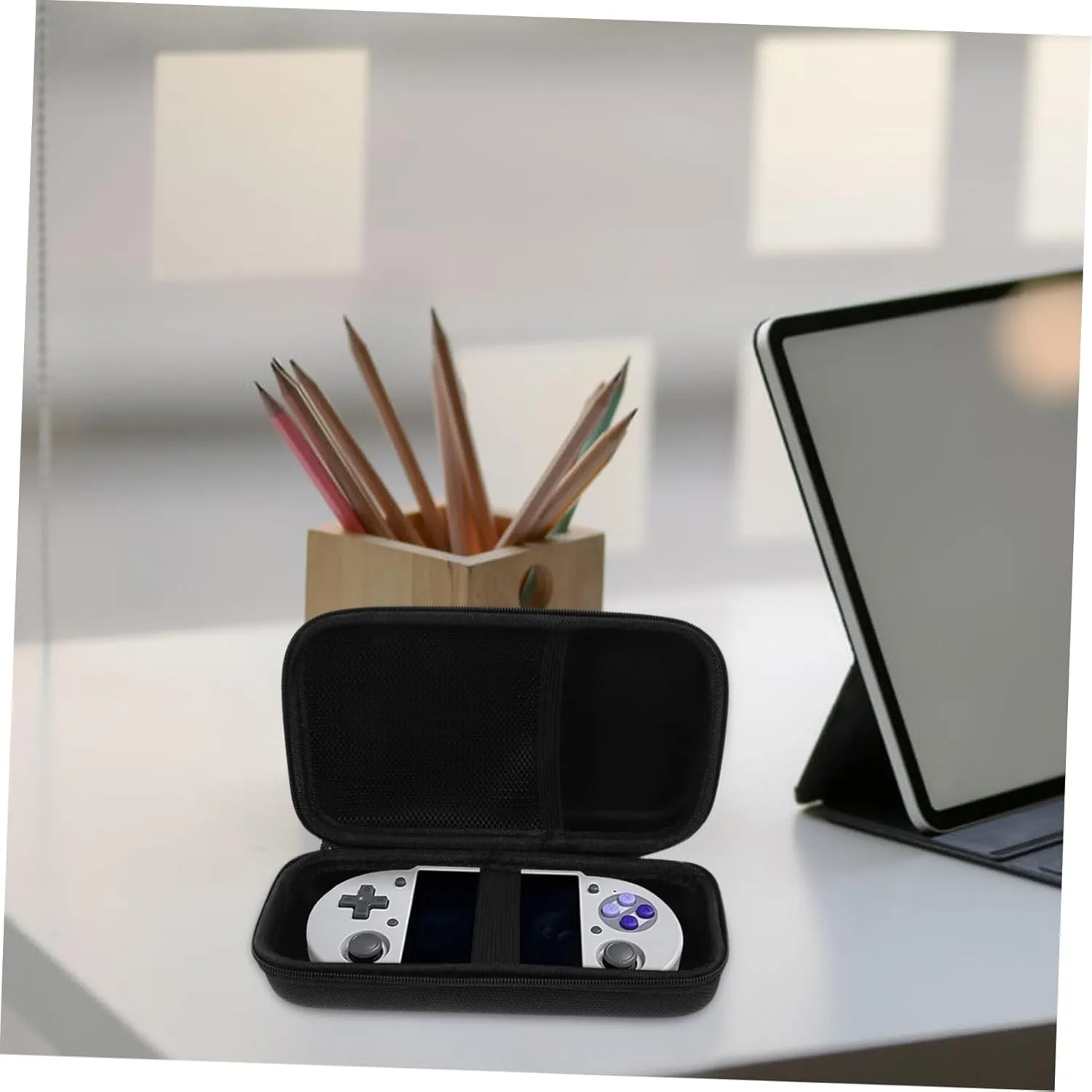 DOITOOL Portable Game Controller Bag Storage Case for Rg353p Oxford Eva Bag Travel-friendly Zipper Closure