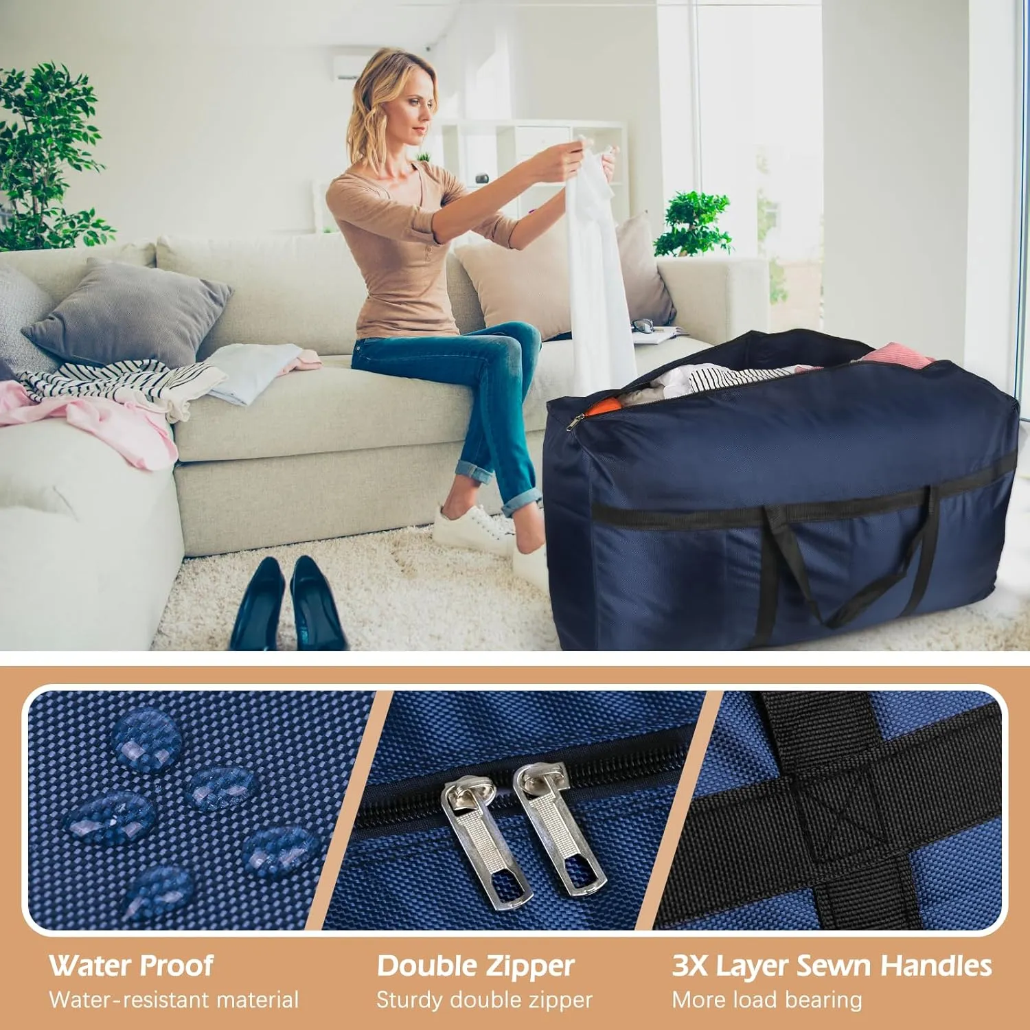Extra Large Duffle Bag,120L Big Foldable Duffle Bag for Travel