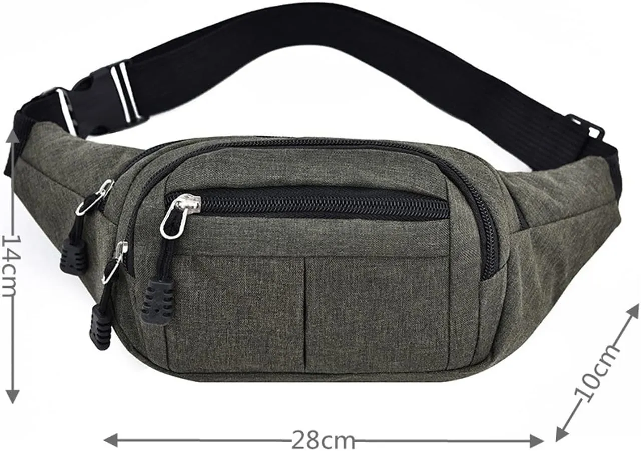 Fashion Waist Packs Men's Waist Bag Wallet Leisure Mobile Phone Waist Bag Oxford Travel Mobile Phone Bag Waist Bag(Purple)
