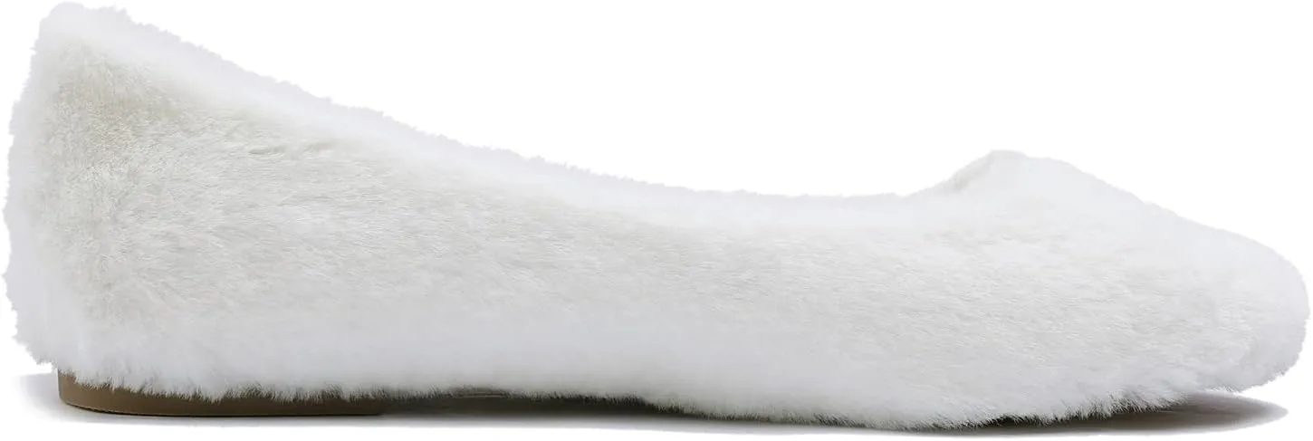 FEVERSOLE Women's Ultra Soft Colorful Memory Foam Cushioned Faux Suede Home Ballet Flats