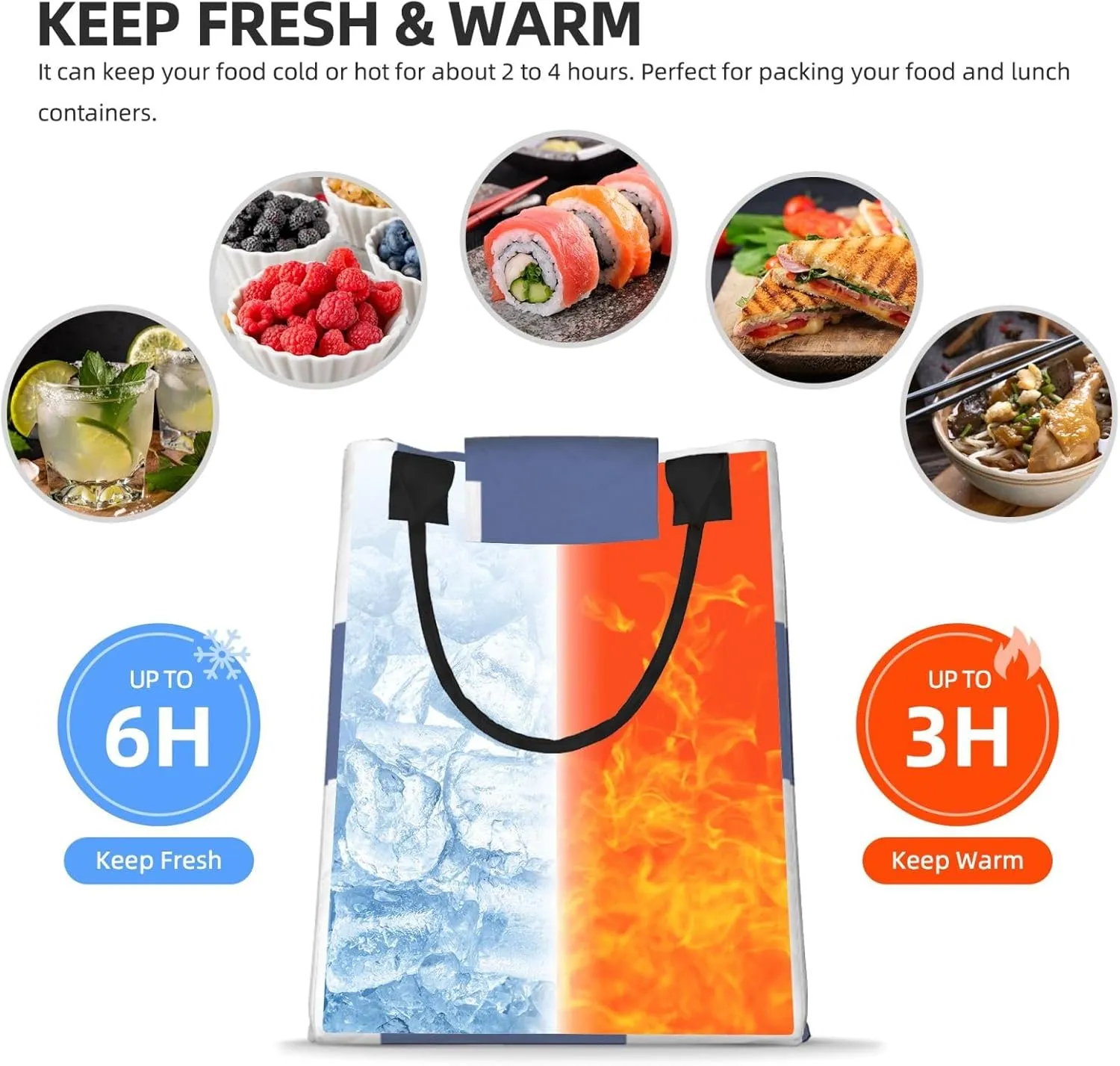 Finnish Flag Reusable Paper Bag For Office Workers, Suitable For Picnic, Travel, More