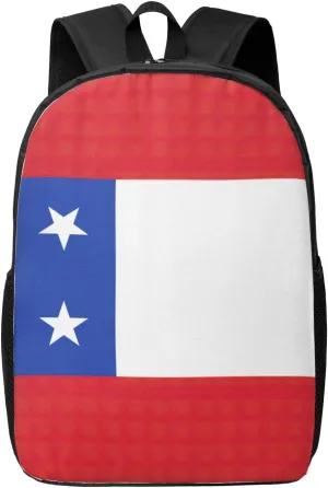 Flag of Chile Print Perfect Personal Item Travel Bag-Unisex Travel Backpack Carry On Flight Approved-Laptop Backpack