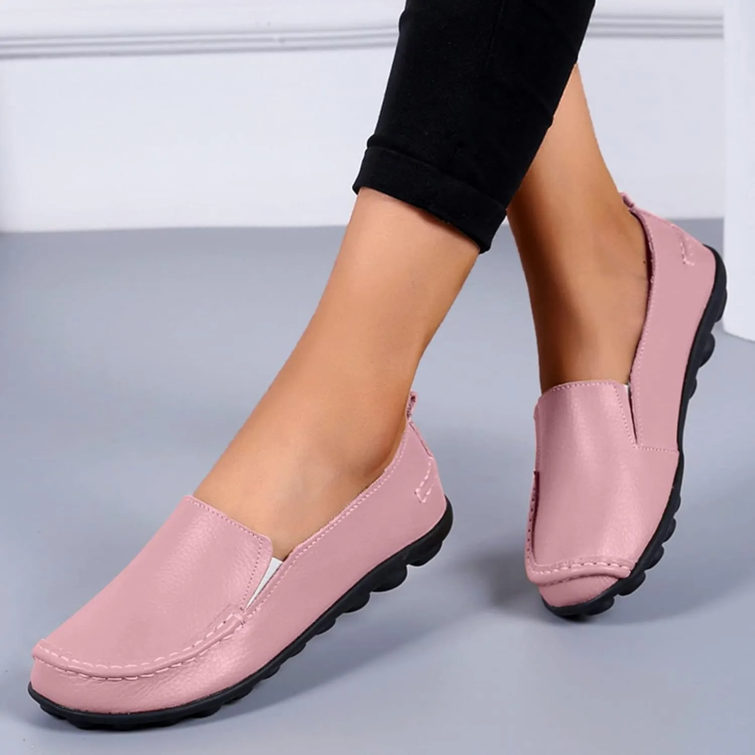 Flats Shoes Women's Comfort Penny Loafers Slip-Ons Walking Shoes Wide Width Orthopedic Shoes Business Casual Shoes