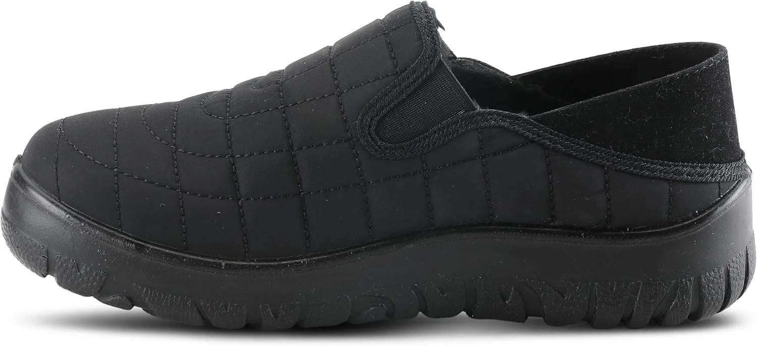 Flexus Spring Step Mella Slip on Shoes for Women - Waterproof Nylon Loafer with Snow Grip Clip - Comfortable Ladies Shoes for Outdoor