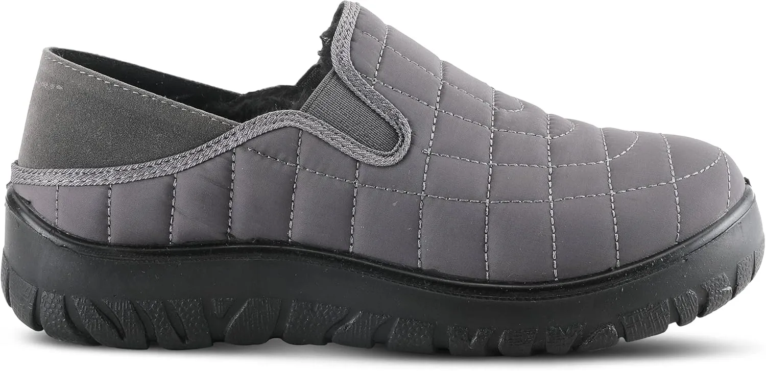 Flexus Spring Step Mella Slip on Shoes for Women - Waterproof Nylon Loafer with Snow Grip Clip - Comfortable Ladies Shoes for Outdoor