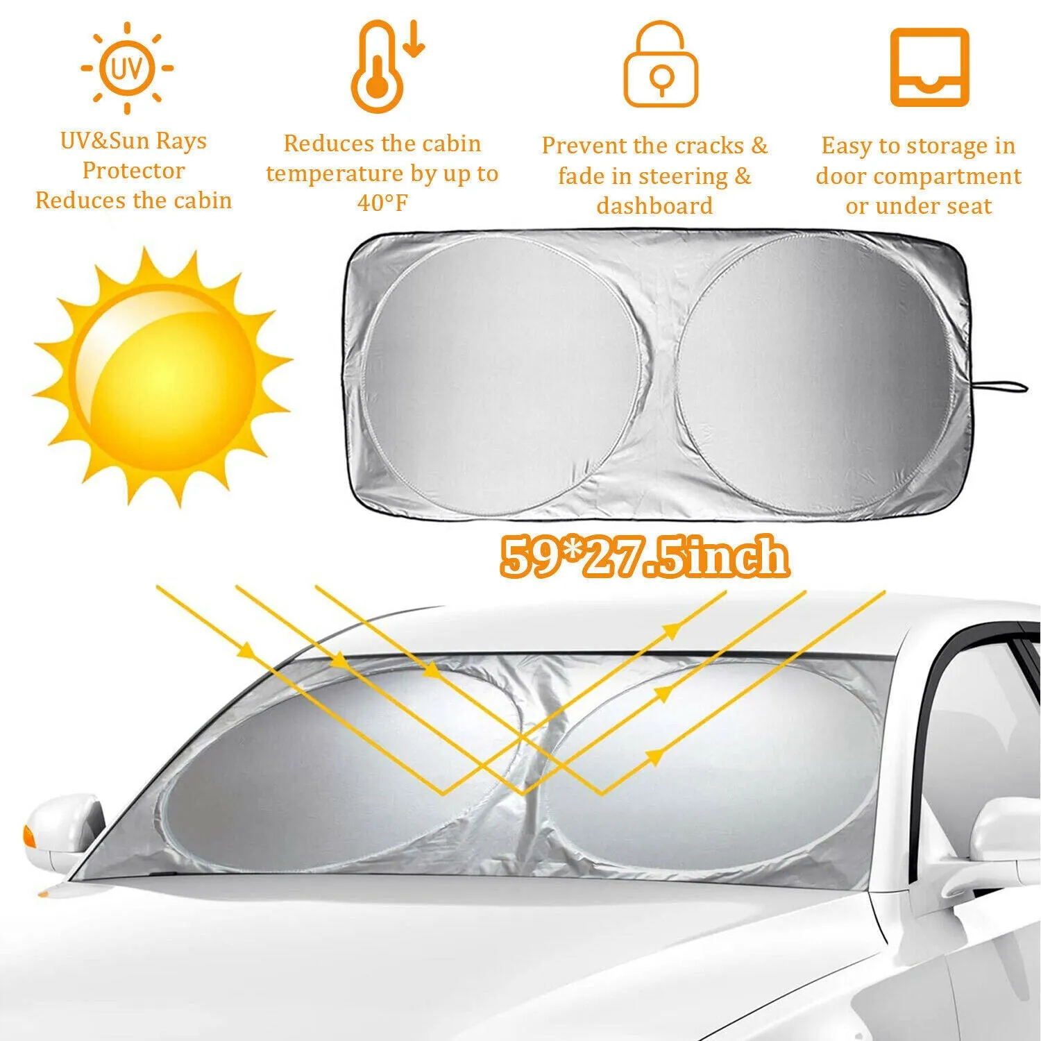 foldable car windshield sun shade
