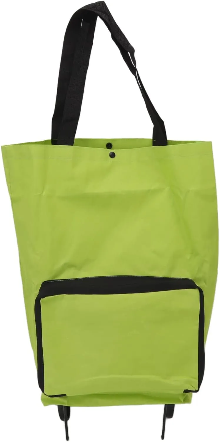Foldable Fabric Shopping Cart, Multifunctional Storage Bag, Portable Shopping Cart, Large Capacity for Trunk, Food Cabinet, Garage, Convenient and Practical (Green)