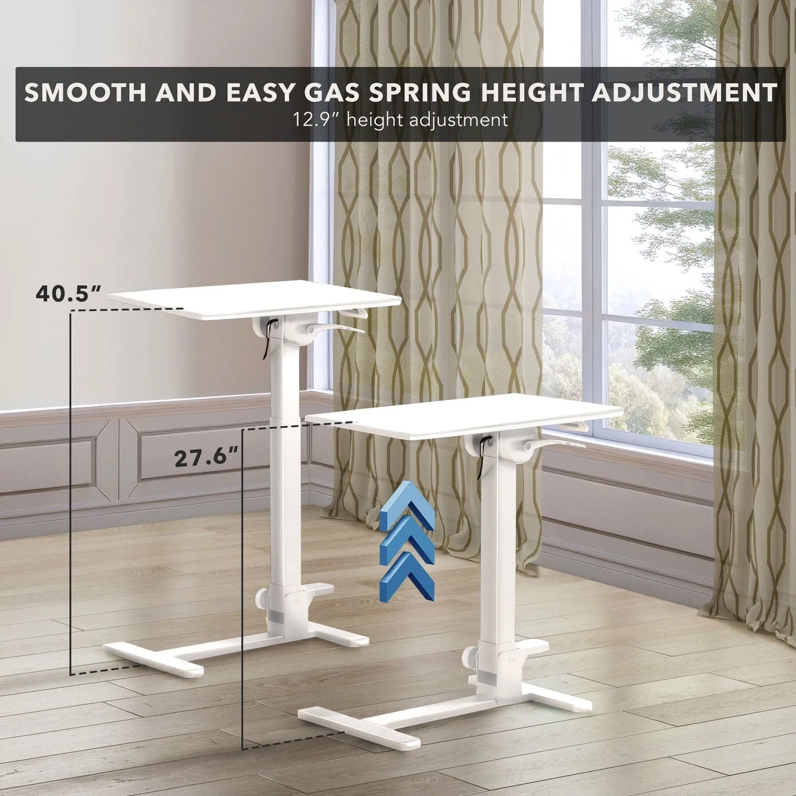 Foldable Rolling Overbed Table