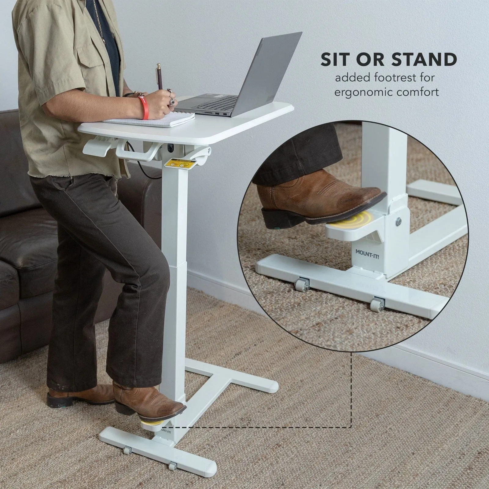 Foldable Rolling Overbed Table