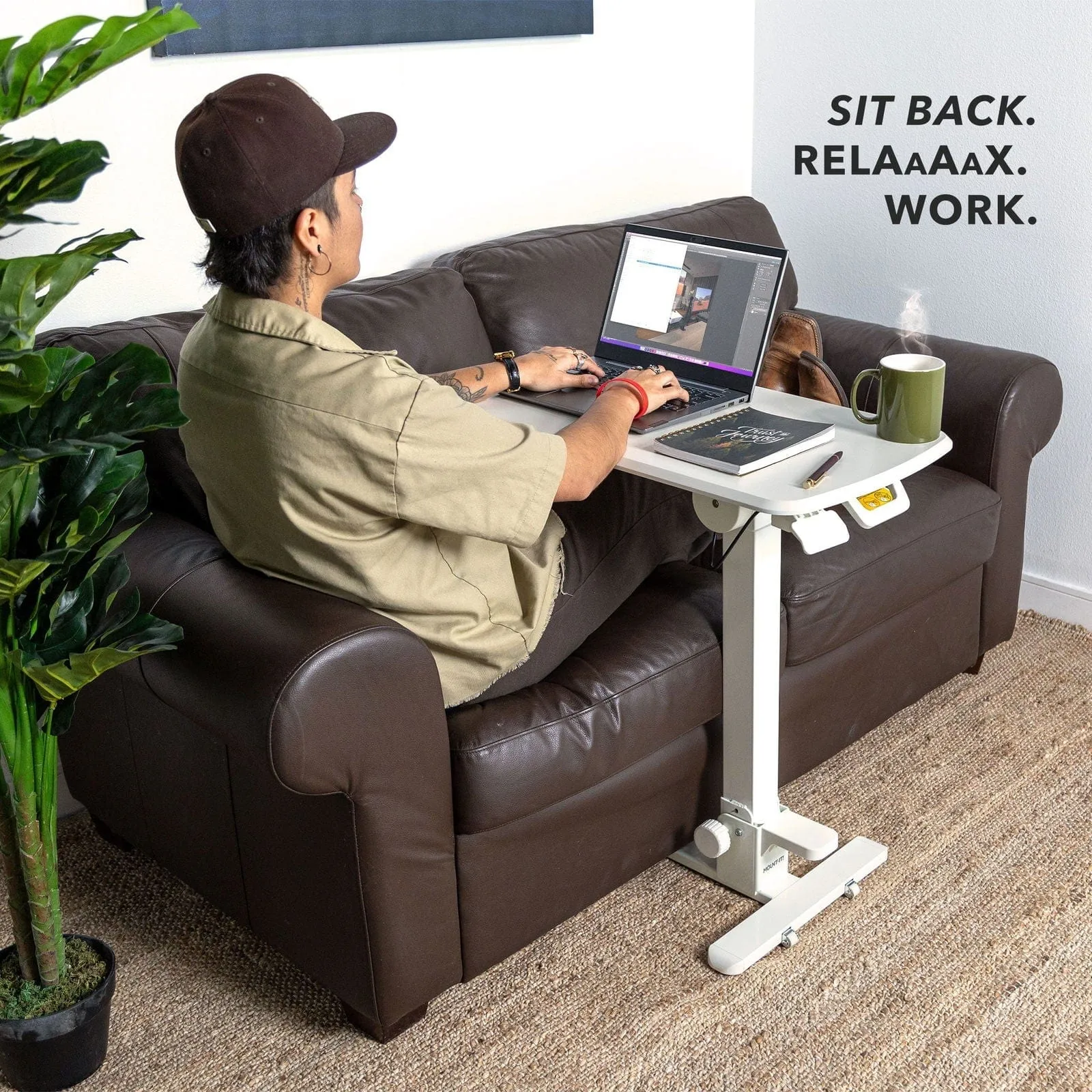 Foldable Rolling Overbed Table