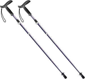 Foldable Walking Sticks for Seniors, Shock Absorbing Trekking Poles, with Wrist Strap   Locking System, Durable Carbon Fiber Pole Body