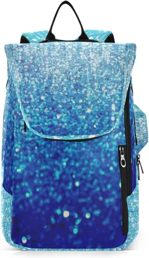 GAIGEO Blue Pink Gradient Pickleball Backpack, Multiple Storage Compartments Pickleball Bags, Foldable Racket Pocket
