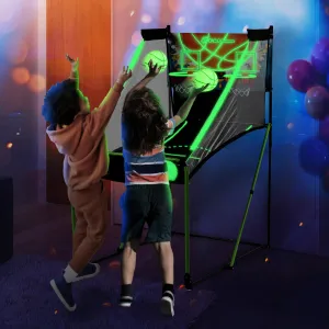 Glow in The Dark Basketball Arcade Game, Gifts for Boys Girls Child & Grandchild | Foldable Luminous Light Up Basketbll Hoop
