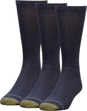 GOLDTOE Men's Uptown Crew Socks, 3-pairs