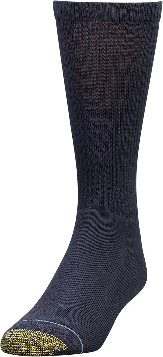 GOLDTOE Men's Uptown Crew Socks, 3-pairs