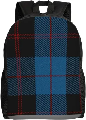 Guthrie Clan Family Tartan Minimalist Laptop Backpack – Waterproof Business Travel Bag, Breathable Design, Modern Work & Leisure