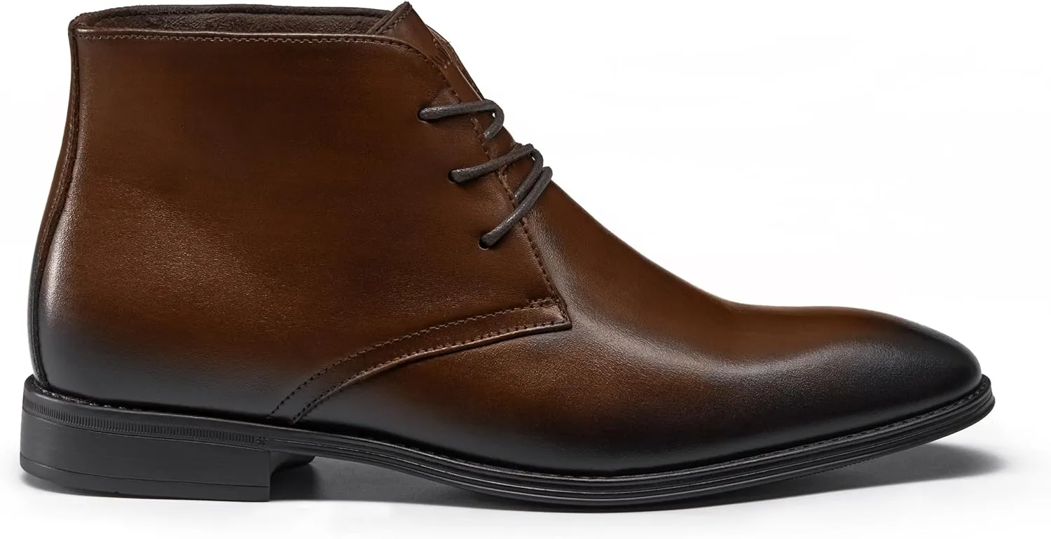 Holy dove Mens Dress Boots,Premium Leather Oxford Chukka, Waterproof Non-Slip Business Boots for Men‌‌