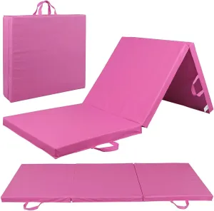 HomGarden Tumbling Mat, 6’x2" Thick High Density Anti Tear Gymnastics Mat, Gym Folding Exercise Aerobics Mats w/Carrying Handles for Home Gym Exercise, Multiple Colors