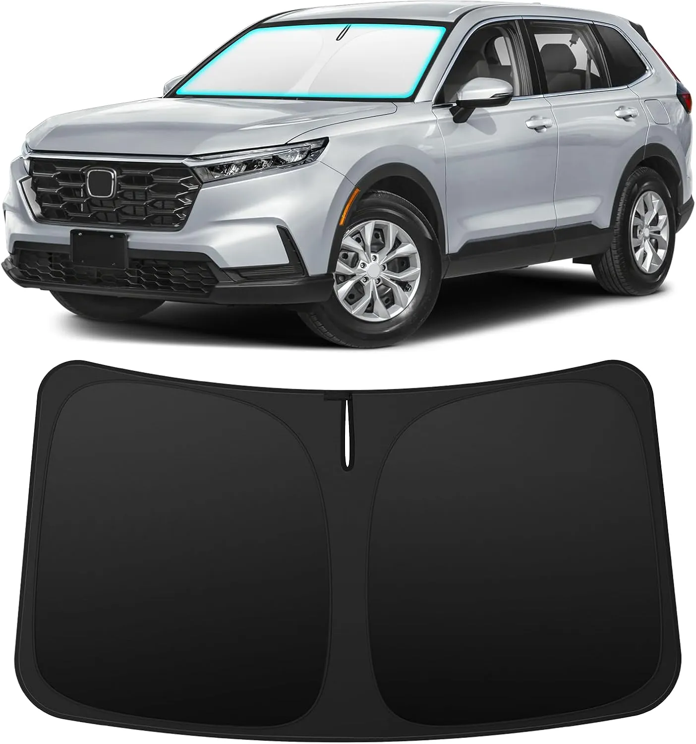 INSAUTO Foldable Windshield Sun Shade for Honda CRV 2023 2024 2025, Heat & UV Protection Car Sunshade with Storage Bag, Keep Interior Cool & Easy Installation