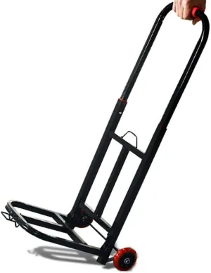 Iron Folding Sack Trolley Duty with Anti Puncture Rubber Wheels and 150 kg Capacity Folding Shopping Bag with Wheels for Luggage, Travel (Style #3)