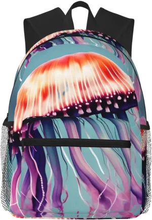 Jellyfish College Backpack For Women Men,Lightweight Travel Bag Backpack With Pockets for Women Men