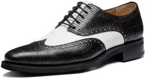 Jepsengord Men's Dress Shoes Genuine Leather Oxfords Luxury Formal Business Suit Shoes with Blake Rapid Stitch