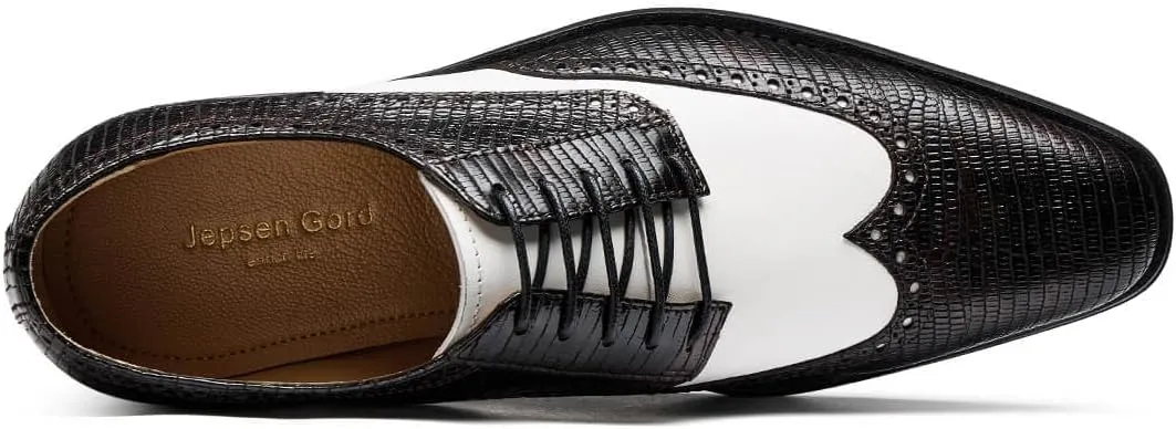 Jepsengord Men's Dress Shoes Genuine Leather Oxfords Luxury Formal Business Suit Shoes with Blake Rapid Stitch