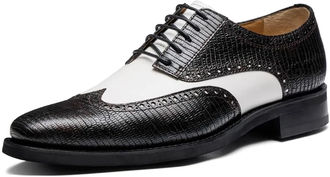 Jepsengord Men's Dress Shoes Genuine Leather Oxfords Luxury Formal Business Suit Shoes with Blake Rapid Stitch