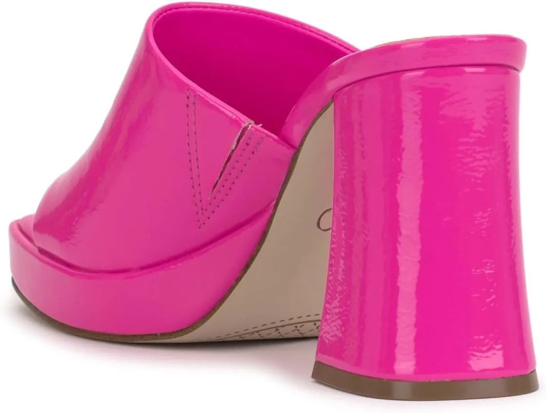 Jessica Simpson Womens Kashet Patent Block Heel Pumps