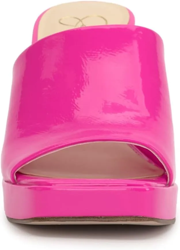 Jessica Simpson Womens Kashet Patent Block Heel Pumps