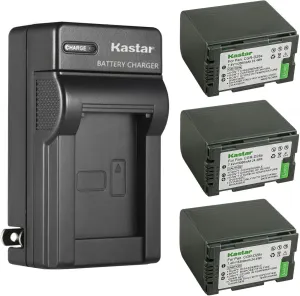 Kastar 3-Pack CGR-D28 Battery and AC Wall Charger Replacement for Panasonic CGA-D220E/1B, CGR-D16, CGR-D16A/1B, CGR-D16R, CGR-D16S, CGR-D16SE/1B, CGR-D220, CGR-D220A/1B, CGR-D220E/1B, CGA-D28