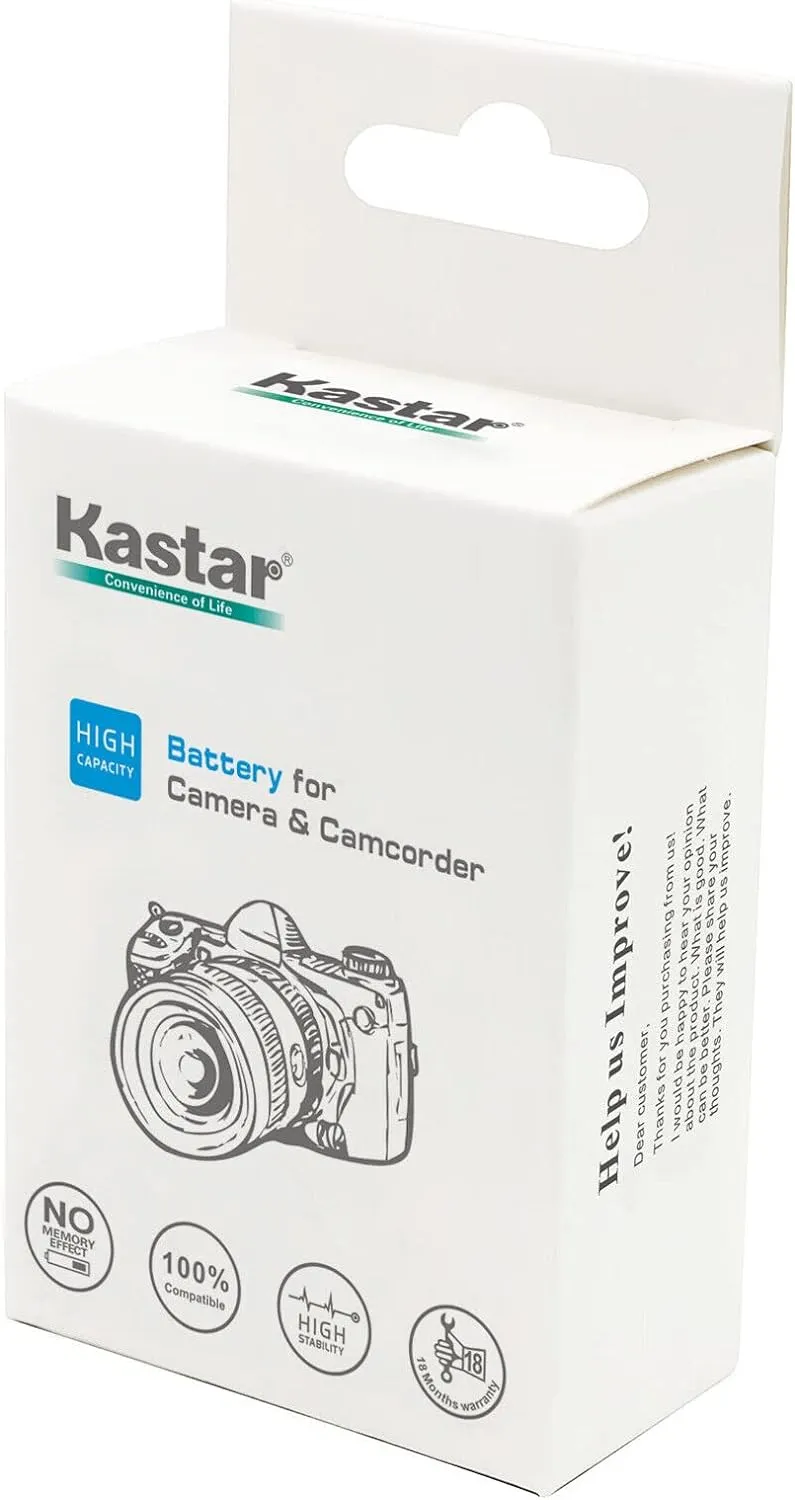 Kastar 4-Pack CNP-40 Battery and LCD AC Charger Compatible with Pamiel HDV-578, HDV-D503FS, Phisung SDV-568, SDV-568II, SDV-660, SDV-668, Praktica DVC-14.1, DVC14.1 HDMI, iR16, DX-1, DX1, DV-HD12