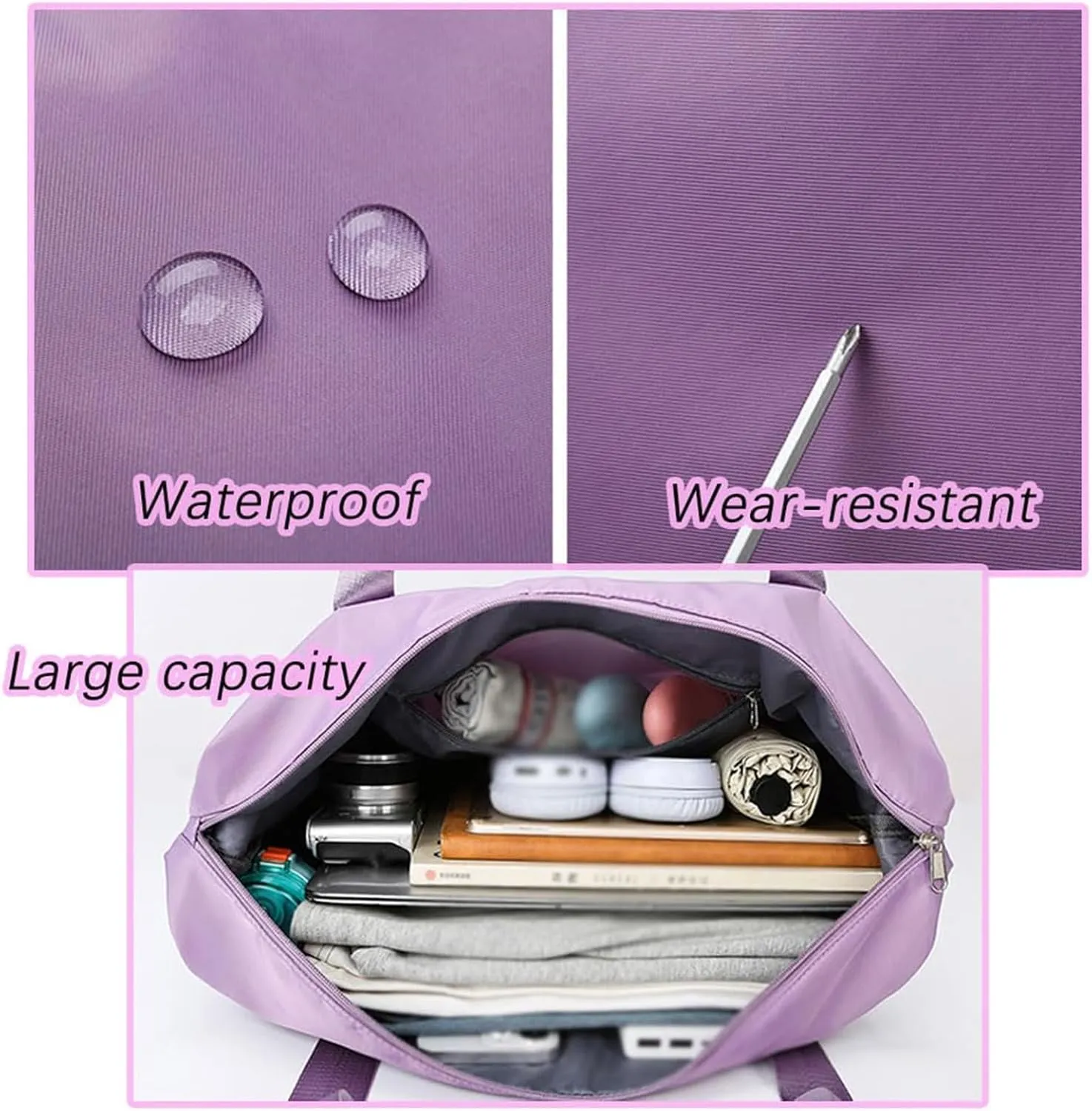 Klarson Expandable Bag with Wheels - New Scratch Expandable Travel Duffle Bag with Wheels, Foldable Suitcase without Handl (G)