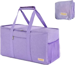 Large Utility Tote, Waterproof Beach & Picnic Bag, Foldable & Reusable Storage