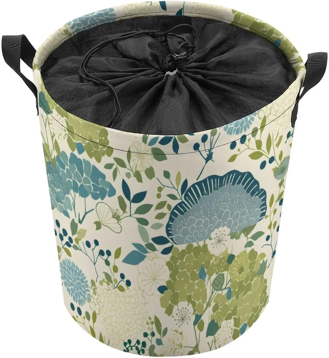 Laundry Hampers, Large Drawstring Laundry Bag, Removable Laundry Bags, Collapsible Storage Bin with Handles for Home Organization, Kids Room, Nursery Aqua