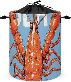 Laundry Hampers, Large Drawstring Laundry Bag, Removable Laundry Bags, Collapsible Storage Bin with Handles for Home Organization, Kids Room, Nursery Arthropod