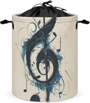 Laundry Hampers, Large Drawstring Laundry Bag, Removable Laundry Bags, Collapsible Storage Bin with Handles for Home Organization, Kids Room, Nursery Font