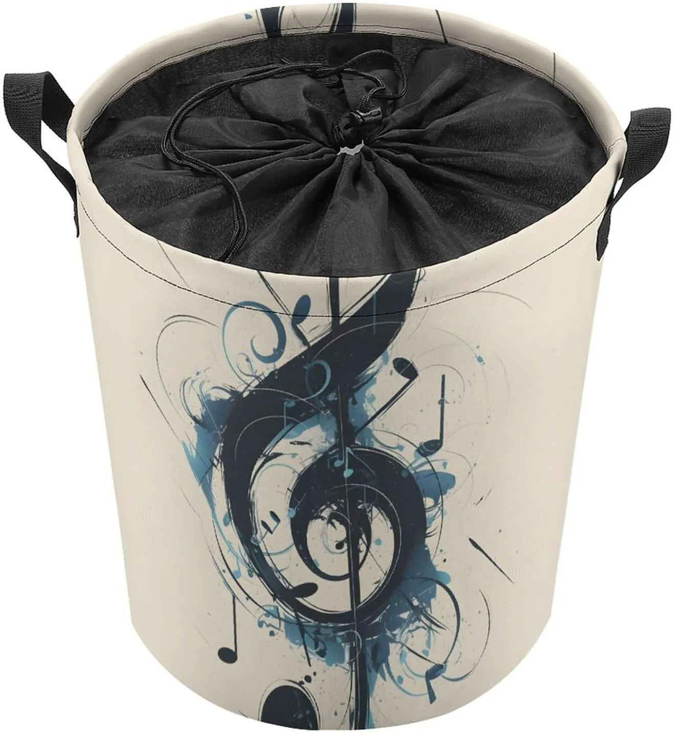 Laundry Hampers, Large Drawstring Laundry Bag, Removable Laundry Bags, Collapsible Storage Bin with Handles for Home Organization, Kids Room, Nursery Font