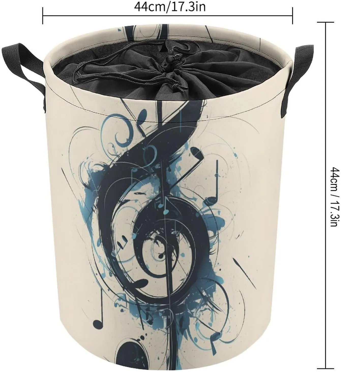 Laundry Hampers, Large Drawstring Laundry Bag, Removable Laundry Bags, Collapsible Storage Bin with Handles for Home Organization, Kids Room, Nursery Font