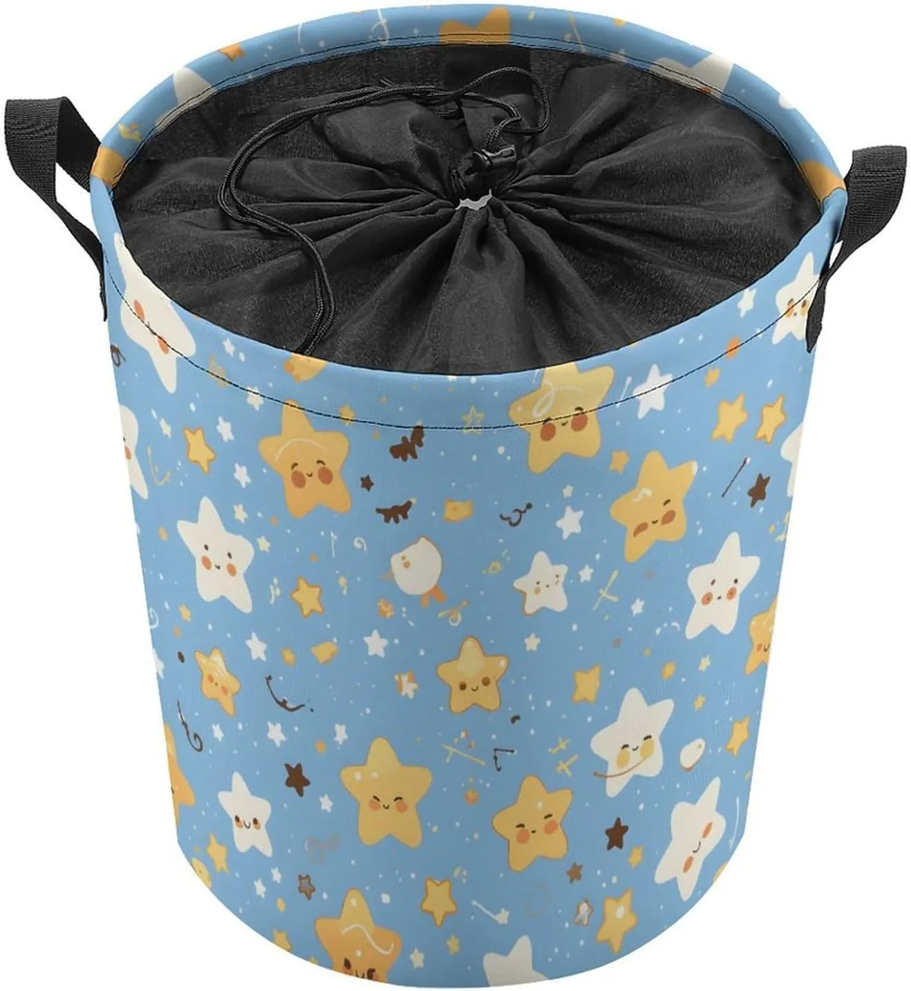 Laundry Hampers, Large Drawstring Laundry Bag, Removable Laundry Bags, Collapsible Storage Bin with Handles for Home Organization, Kids Room, Nursery Pattern