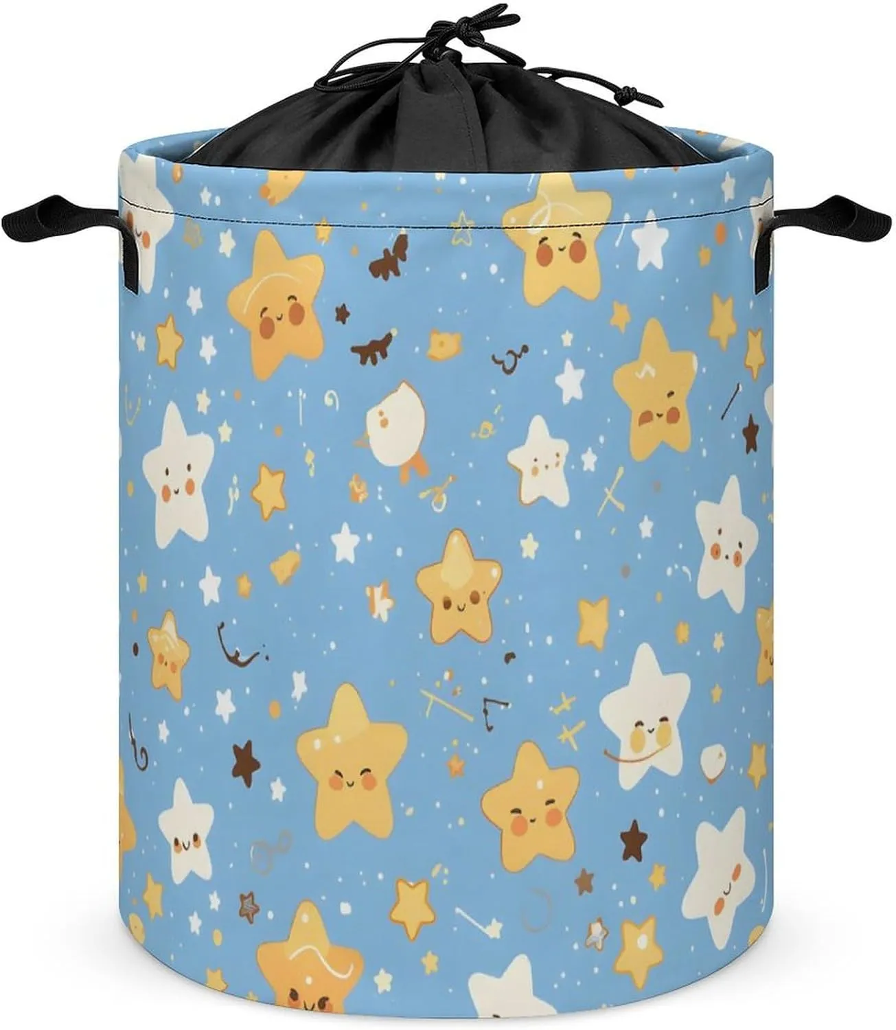 Laundry Hampers, Large Drawstring Laundry Bag, Removable Laundry Bags, Collapsible Storage Bin with Handles for Home Organization, Kids Room, Nursery Pattern
