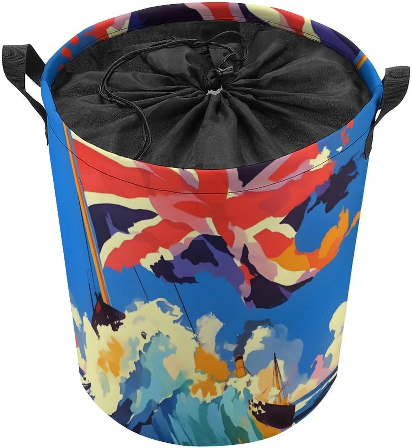 Laundry Hampers, Large Drawstring Laundry Bag, Removable Laundry Bags, Collapsible Storage Bin with Handles for Home Organization, Kids Room, Nursery Symmetry