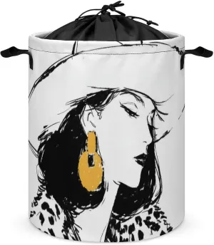 Laundry Hampers, Large Drawstring Laundry Bag, Removable Laundry Bags, Collapsible Storage Bin with Handles for Home Organization, Kids Room, Nursery Vertebrate
